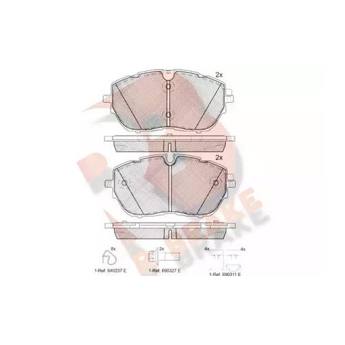 Дисковые тормозные колодки R BRAKE RB2227