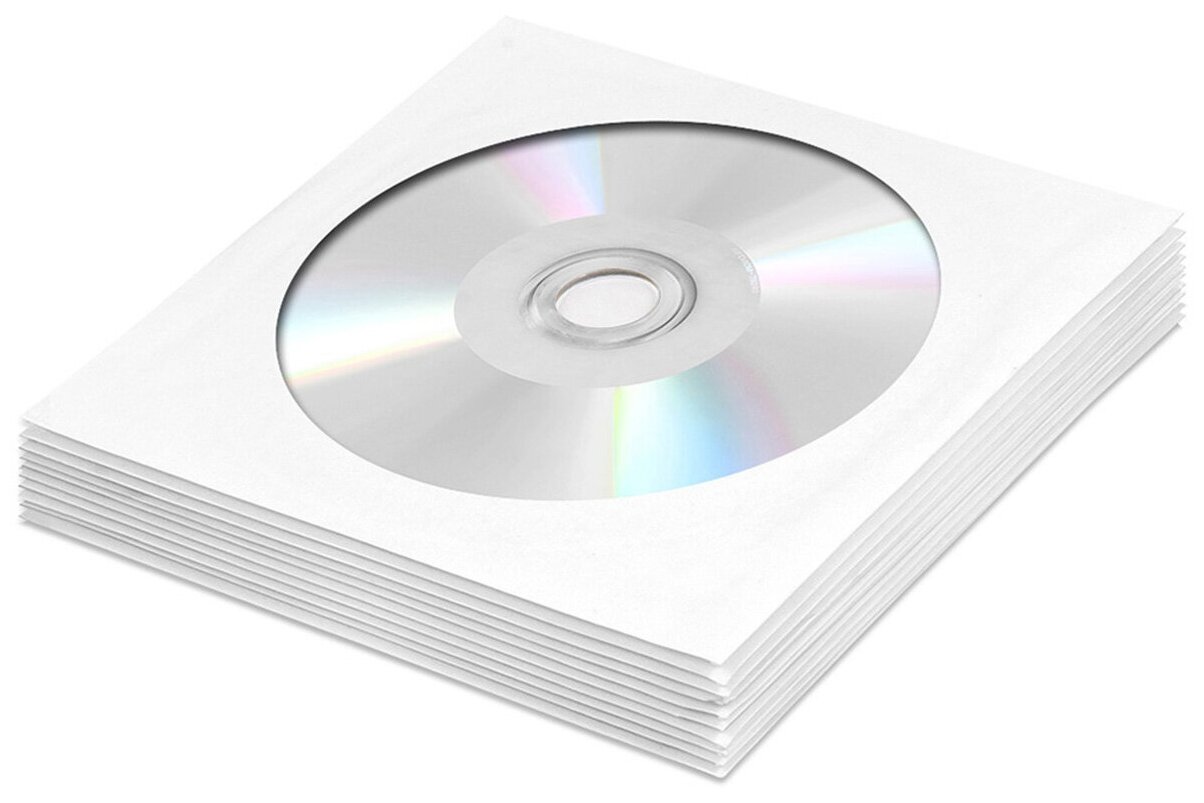 Диск CD-R CMC 700Mb 52x blank (без покрытия) в бумажном конверте с окном, 10 шт.