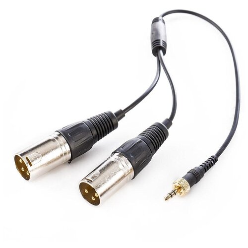 Кабель переходник Saramonic SR-UM10-CC1 (1 штекер 3,5 мм, 2 выхода XLR) saramonic sr um10 c35 replacement xlr 3 5mm output connector cable for the saramonic uwmic9 uwmic10 and uwmic15 wireless mic