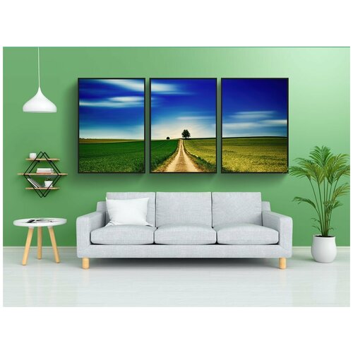 фото Набор модулных постеров для интерьера "небеса, панорама, поле" 60x90 см. в тубусе, без рамки lotsprints
