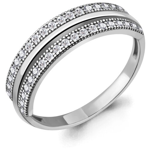 фото Серебряное кольцо aquamarine а68796а с фианитом diamant-online