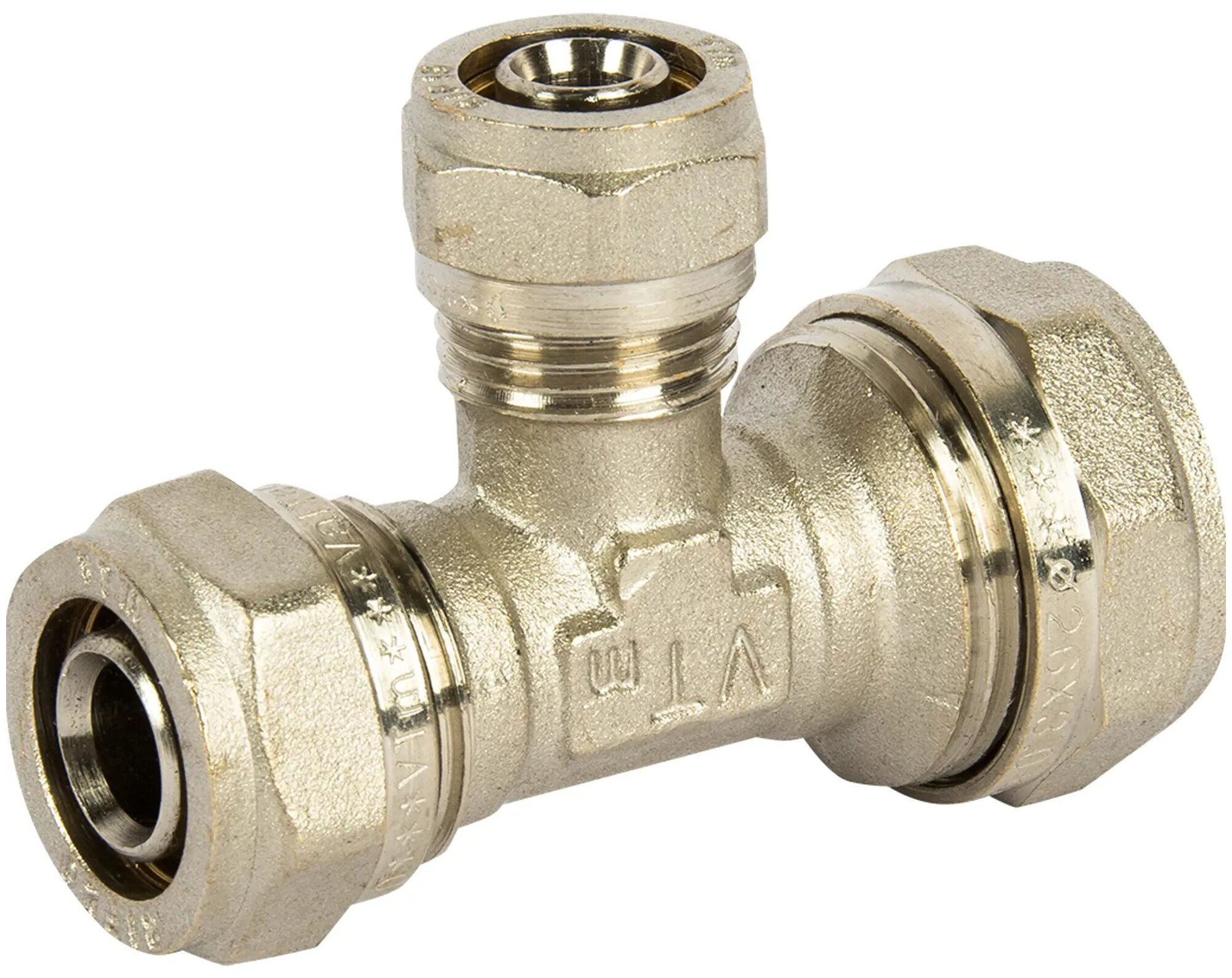 Тройник VALTEC VTm.331. N.261620 26x16x20 обжим (цанговый) 1 шт.