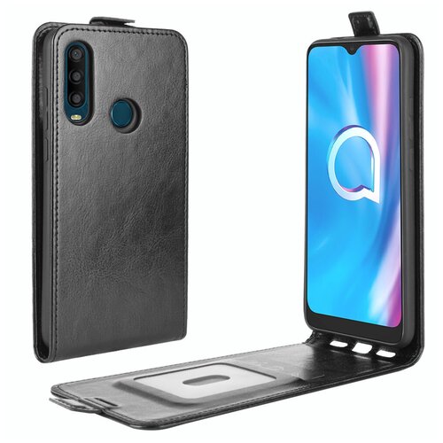 силиконовый чехол украшение елки на alcatel 1se 2020 алкатель 1se 2020 Чехол-флип MyPads для Alcatel 1SE (2020) 5030D / 1SE light 4087U водоотталкивающий вертикальный откидной вниз черный