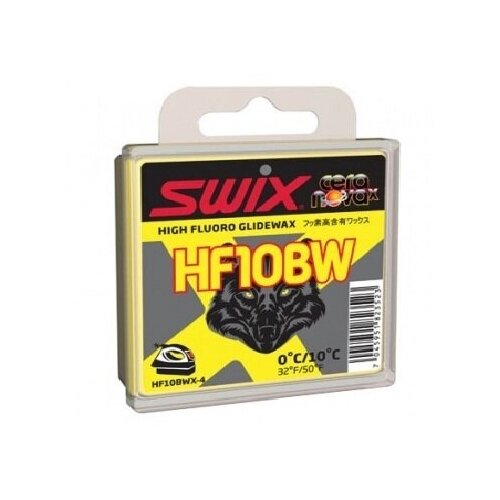 Высокофторовый парафин SWIX HF10BWX, black, 40 г +10°… 0°С