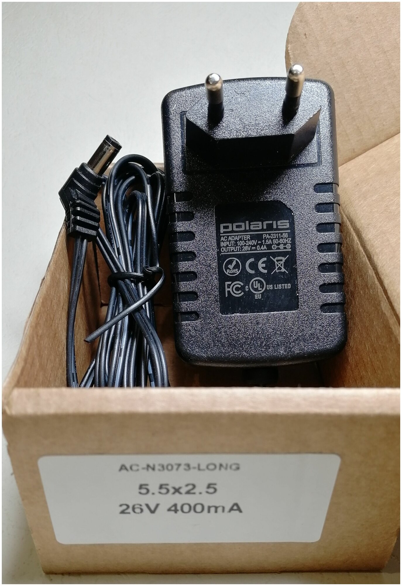 Зарядное устройство, блок питания для пылесоса Polaris PVCS 0724/0725 26v 0.4a - фотография № 5