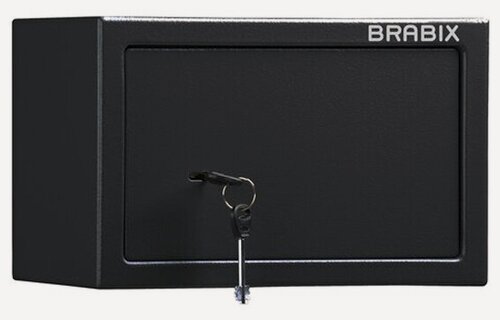 Изображение товара Сейф мебельный Brabix "SF-200KL", 200х310х200 мм, ключевой замок, черный, 291144, S103BR211114