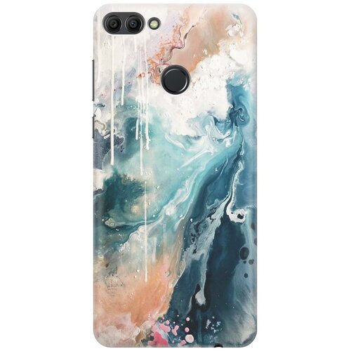 фото Re:paчехол - накладка artcolor для huawei y9 (2018) с принтом "брызги красок"