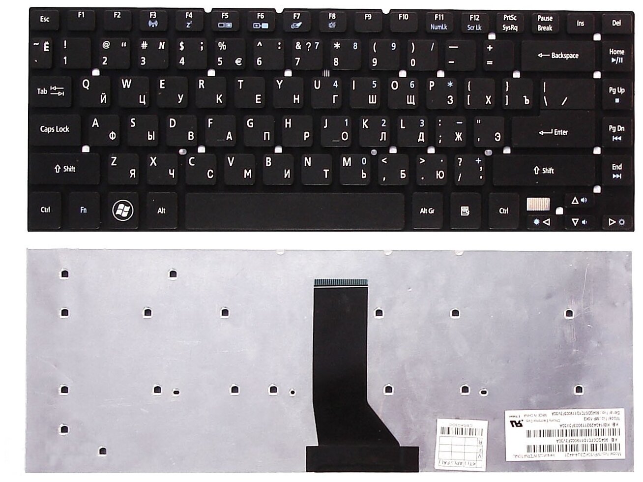 Клавиатура для ноутбука Acer Aspire 4755 русская черная