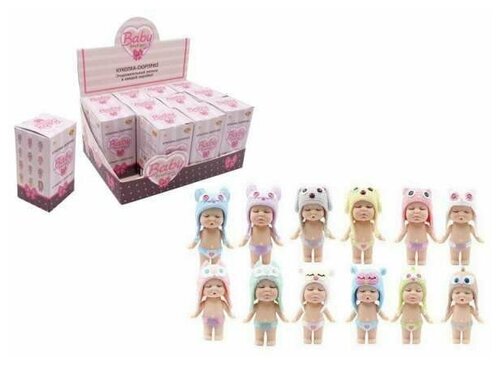 Пупс-куколка (сюрприз) в коробочке, серия Baby boutique, с аксессуарами, 12 видов в ассортименте, 8 см