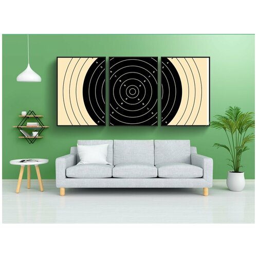 фото Набор модулных постеров для интерьера "винтовка, цель, место" 60x90 см. в тубусе, без рамки lotsprints