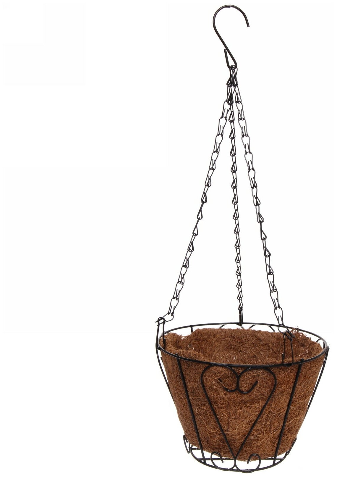фото Кашпо для цветов «Коковита» с кокосовым волокном, подвесное d=20см P090 ДоброСад