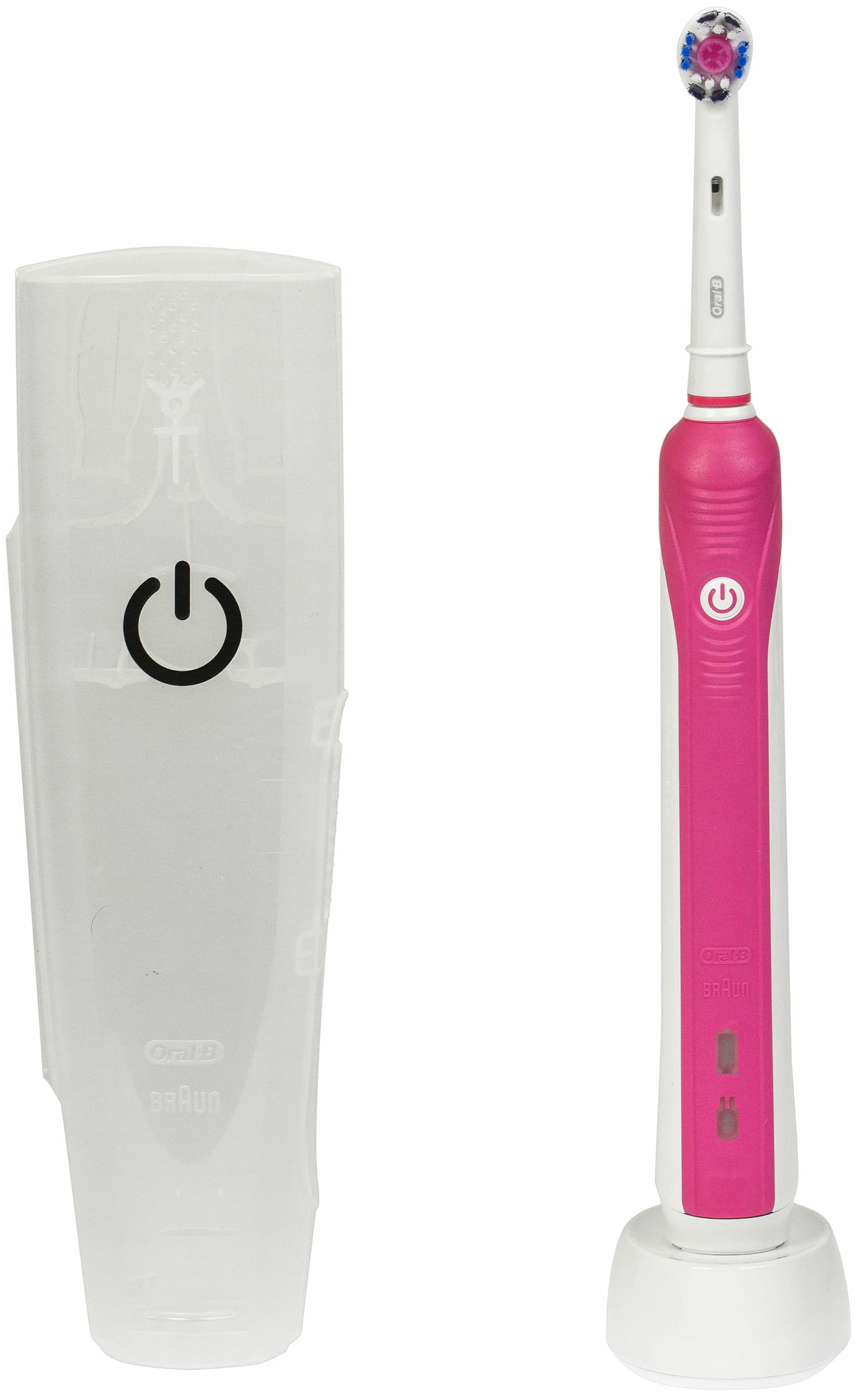 Электрическая зубная щетка Oral-B Pro 750 3D White, pink - фотография № 2