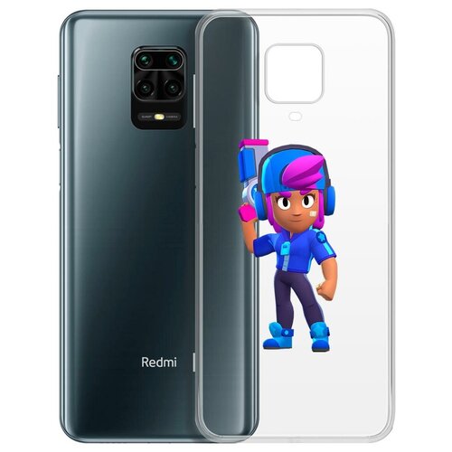фото Чехол-накладка clear case brawl stars-звёздная шелли для xiaomi redmi note 9 pro/note 9s krutoff group