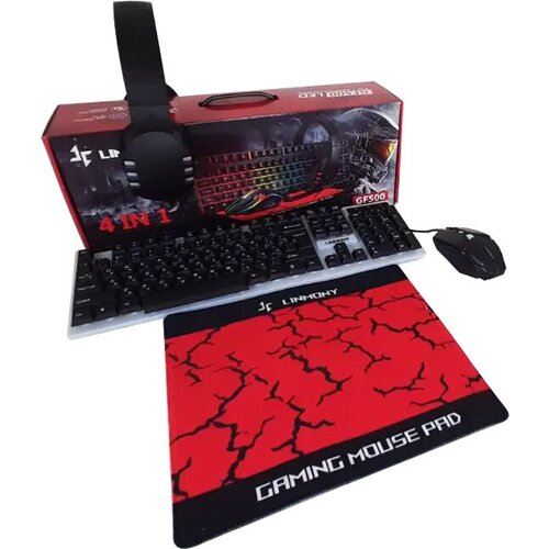 Комплект игровой Linmony GF500 4in1 Gaming Combo (Mouse + Keyboard + Headset + Mouse pad)