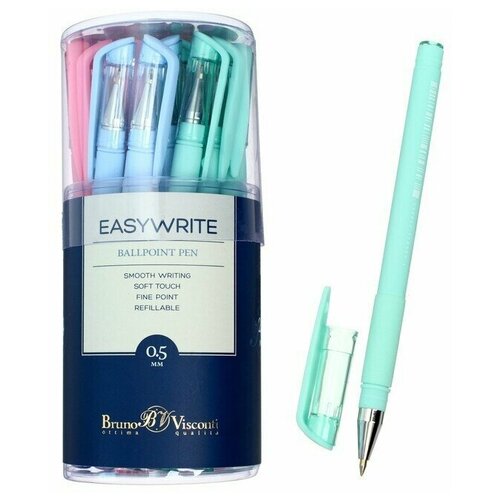 Ручка шариковая EasyWrite. Zefir, узел 0.5 мм, стержень синий, микс