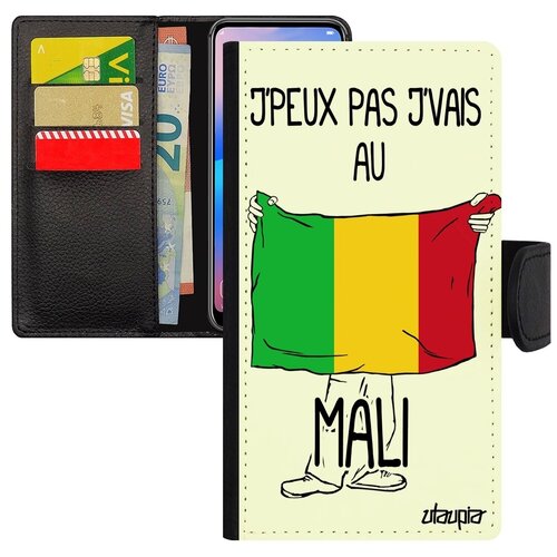 фото Противоударный чехол-книжка на смартфон // apple iphone x // "еду на мали" патриот страна, utaupia, белый