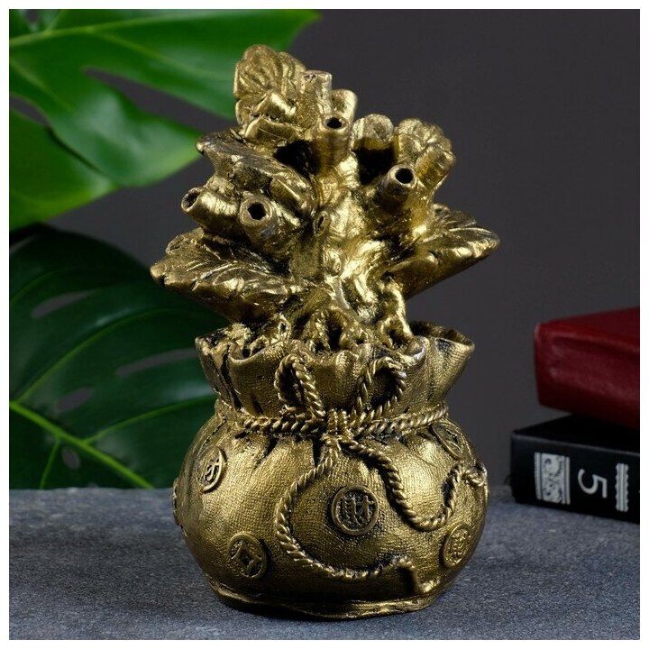 Хорошие сувениры Статуэтка "Денежное дерево" золото, 17х11х11см