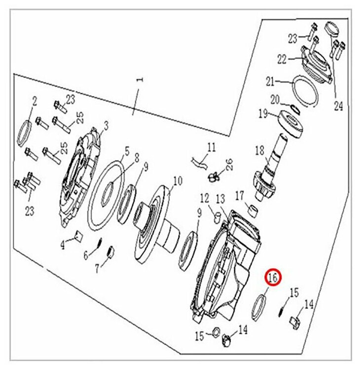 Сальник полуоси заднего редуктора ATV 300B 89010020 LU019098