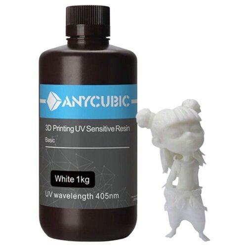 Фотополимерная смола Anycubic Basic UV Resin для 3D принтера 1 кг - Белая (White) 1 литр