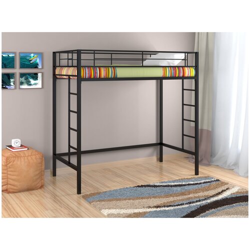 Кровать-чердак Redford Севилья 1-1 для детей с усиленной конструкцией, бортиком и лестницей