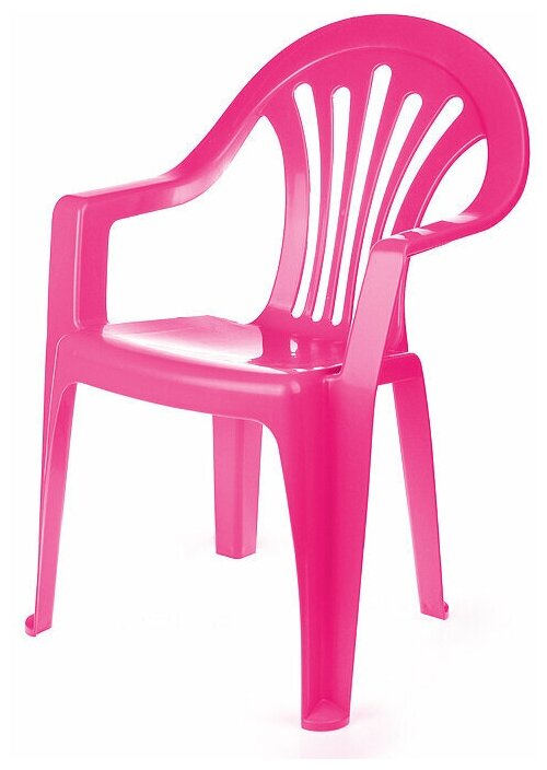 Кресло пластиковое детское розовое Альтернатива