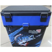 Ящик рыболовный зимний двухсекционный Helios (ICE FISHING) 19 л, выдерживает 130 кг