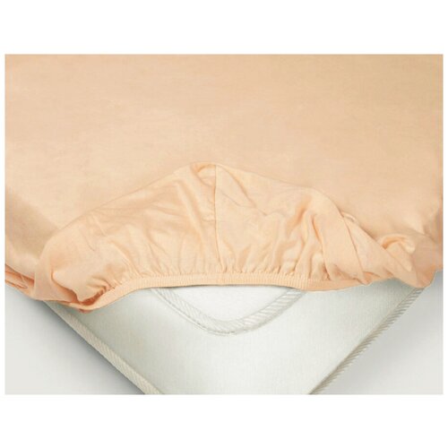 фото Простыня на резинке chanel цвет: персиковый (180х200) ecotex