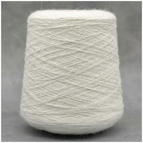 BIAGIOLI MODESTO art Frippery 71% ангора 29% РА 2/15, 750 м/100г молочный (почти белый), люрекс - серебро 510г