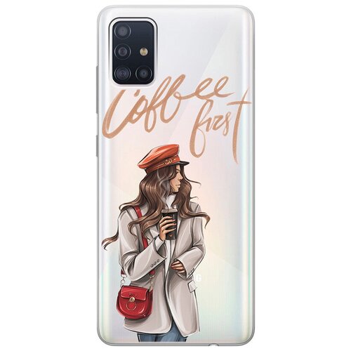 фото Re:pa чехол - накладка transparent для samsung galaxy a51 с 3d принтом "cofee first"