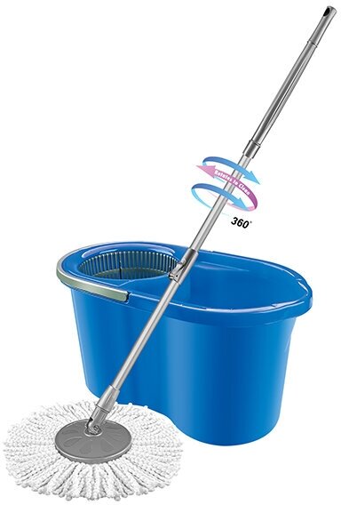 Набор для уборки МОП DD Style с авто отжимом 14л, голубой 47.6 х 26.6 х 22.6 см