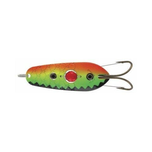 фото Блесна колеблющаяся kuusamo rasanen 60/15 незацепляйка с камнем bl/gr/fye/fr-s