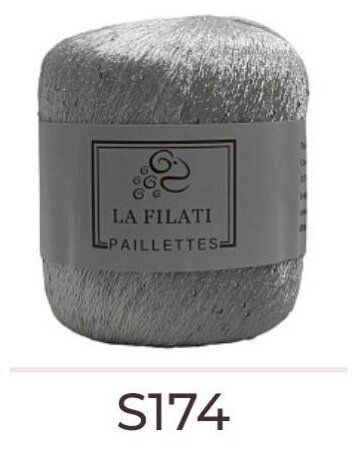 Пряжа для вязания с пайетками La Filati Paillettes 100% полиэстер 50г. 275м