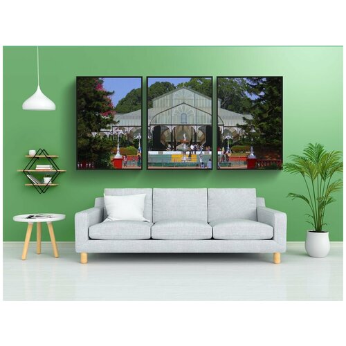 фото Набор модулных постеров для интерьера "стеклянный дом, дендрарий, зеленый дом" 60x90 см. в тубусе, без рамки lotsprints
