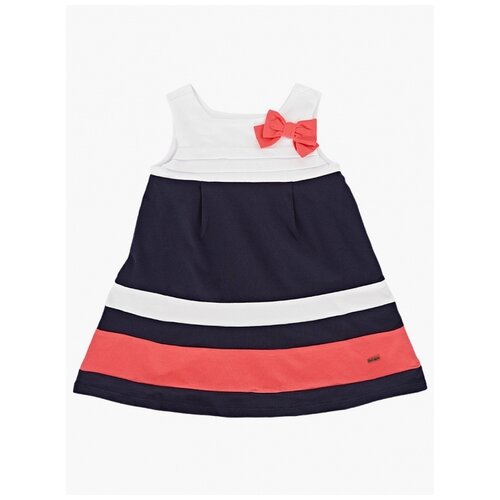 фото Платье mini maxi размер 104, белый/коралловый