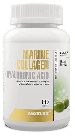 Maxler Marine Collagen + Hyaluronic Acid капс., 100 г, 60 шт.