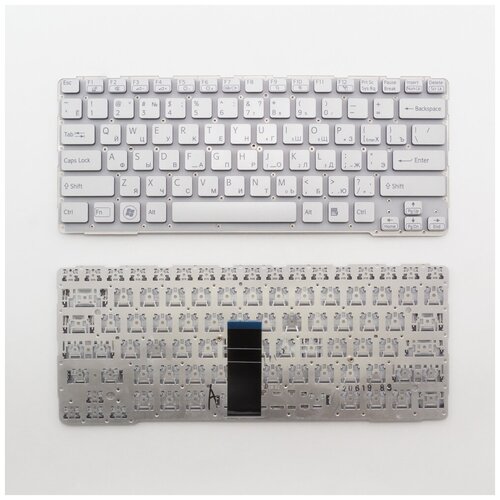 Клавиатура для ноутбука Sony SVE14A серебристая без рамки 69000₽
