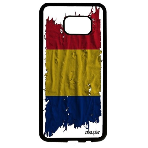 фото Новый чехол для // samsung galaxy s7 edge // "флаг румынии на ткани" патриот страна, utaupia, белый