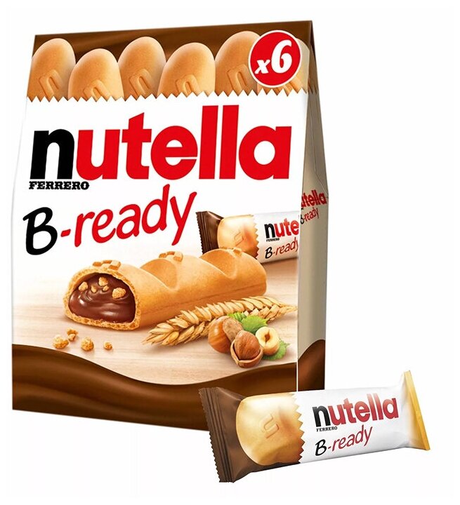 Бисквитные батончики Ferrero Nutella B-ready (Венгрия), 132 г - фотография № 6