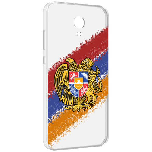 Чехол MyPads флаг герб Армении для Meizu M6 (M711Q) задняя-панель-накладка-бампер