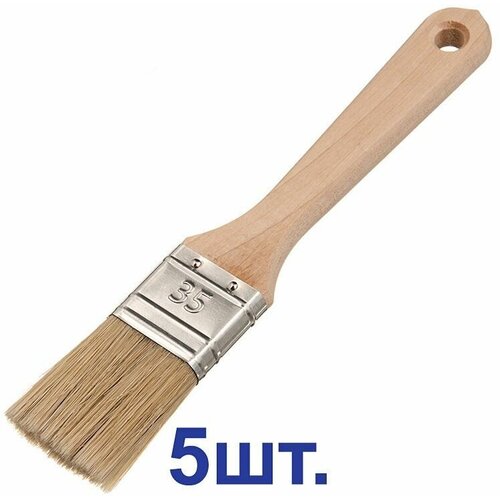 Кисть малярная плоская натуральная щетина Wenzo Wood 35х12 мм для эмалей и лаков на алкидной основе кисть малярная плоская натуральная щетина wenzo wood 70х14 мм для эмалей и лаков на алкидной основе