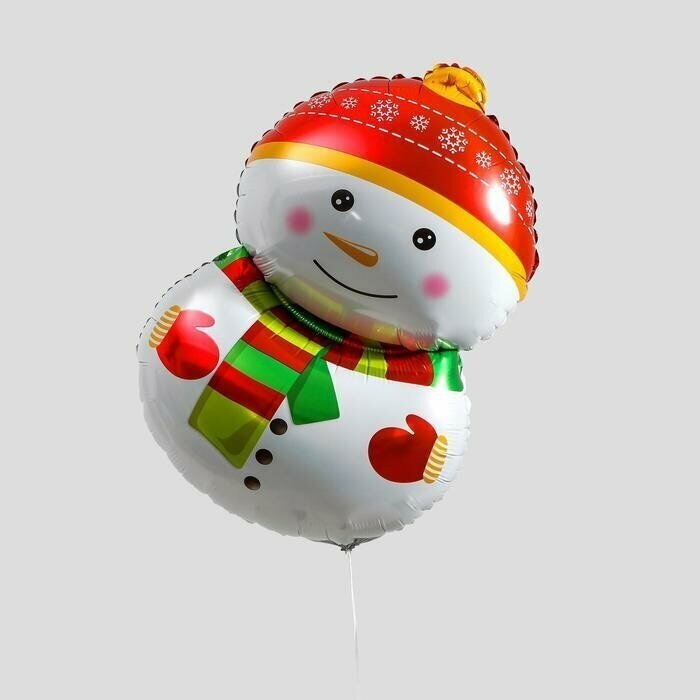 Шар фольгированный 24" "Снеговик в шарфике"
