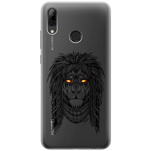 фото Ультратонкий силиконовый чехол-накладка clearview для huawei p smart (2019) / honor 10 lite с 3d принтом "grand leo" gosso