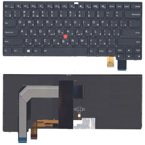 Клавиатура для ноутбука Lenovo Thinkpad T460P черная с подсветкой new original italian backlit keyboard for lenovo thinkpad t460p backlight teclado 00ur412 00ur372 sn20j91992