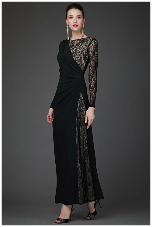 Платье Арт-Деко, макси, размер 50, черный