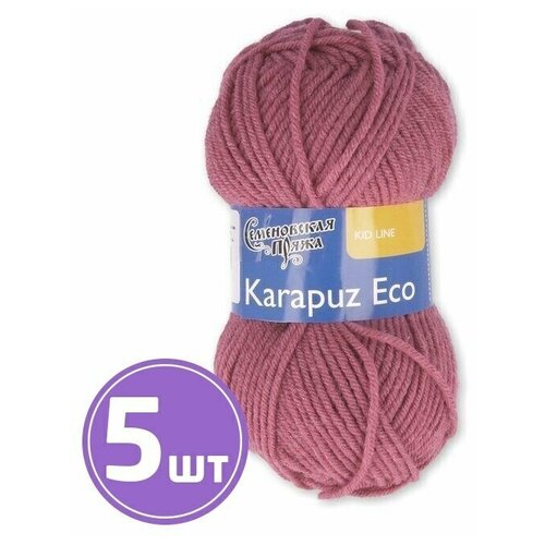 Пряжа Семеновская пряжа Karapuz Eco (51), брусничный 5 шт. по 50 г