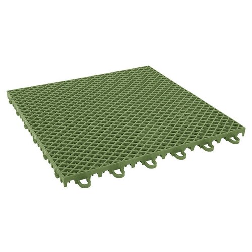 Напольное покрытие для влажных помещений (зеленый), 9 шт в упаковке