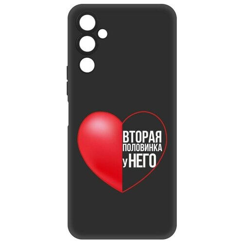 Чехол-накладка Krutoff Soft Case Половинка у него для TECNO Pova 4 черный чехол накладка krutoff soft case половинка у него для tecno pova 6 pro черный