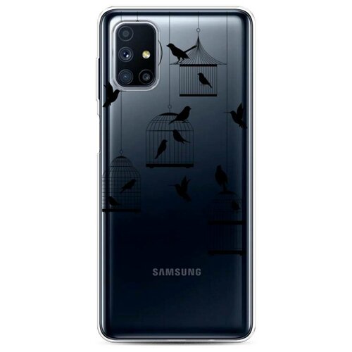 фото Силиконовый чехол "клетка с птицами графика" на samsung galaxy m31s / самсунг галакси m31s case place