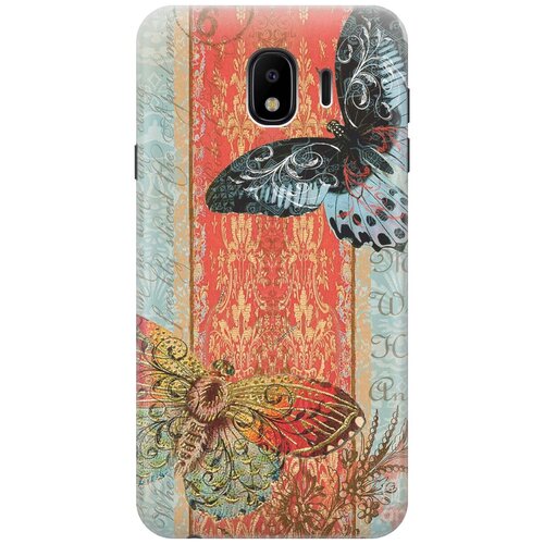 фото Re:paчехол - накладка artcolor для samsung galaxy j4 (2018) с принтом "две бабочки"