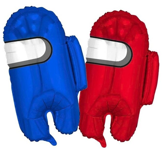Фольгированные шары «Космонавтики», набор 2 шт, цвет красный, синий